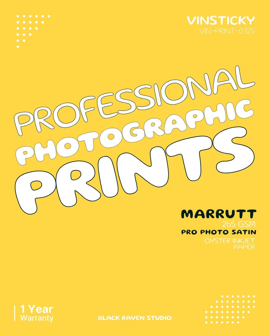 Professional Photographic Prints - Vin Sticky