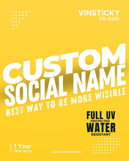 CUSTOM SOCIAL NAME - Vin Sticky